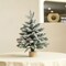 18 Inch Small Flocked Christmas Tree with Pine Cone Tabletop Decor